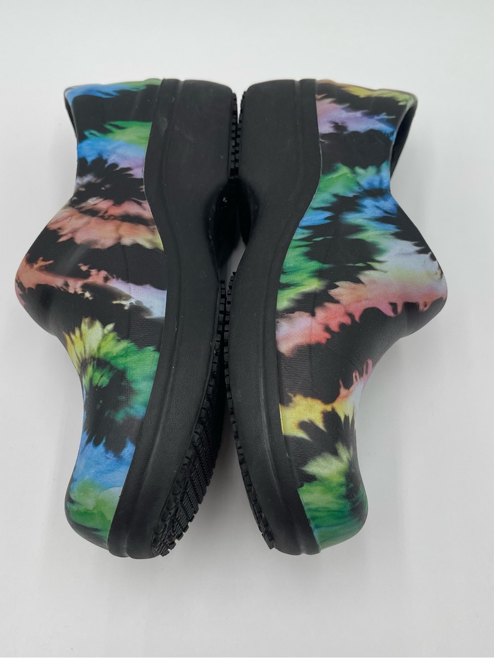 Crocs Neria Pro II Slip On Work Nurse Clogs Shoes Black Tie Dye Womens Size 7 - Picture 8 of 12